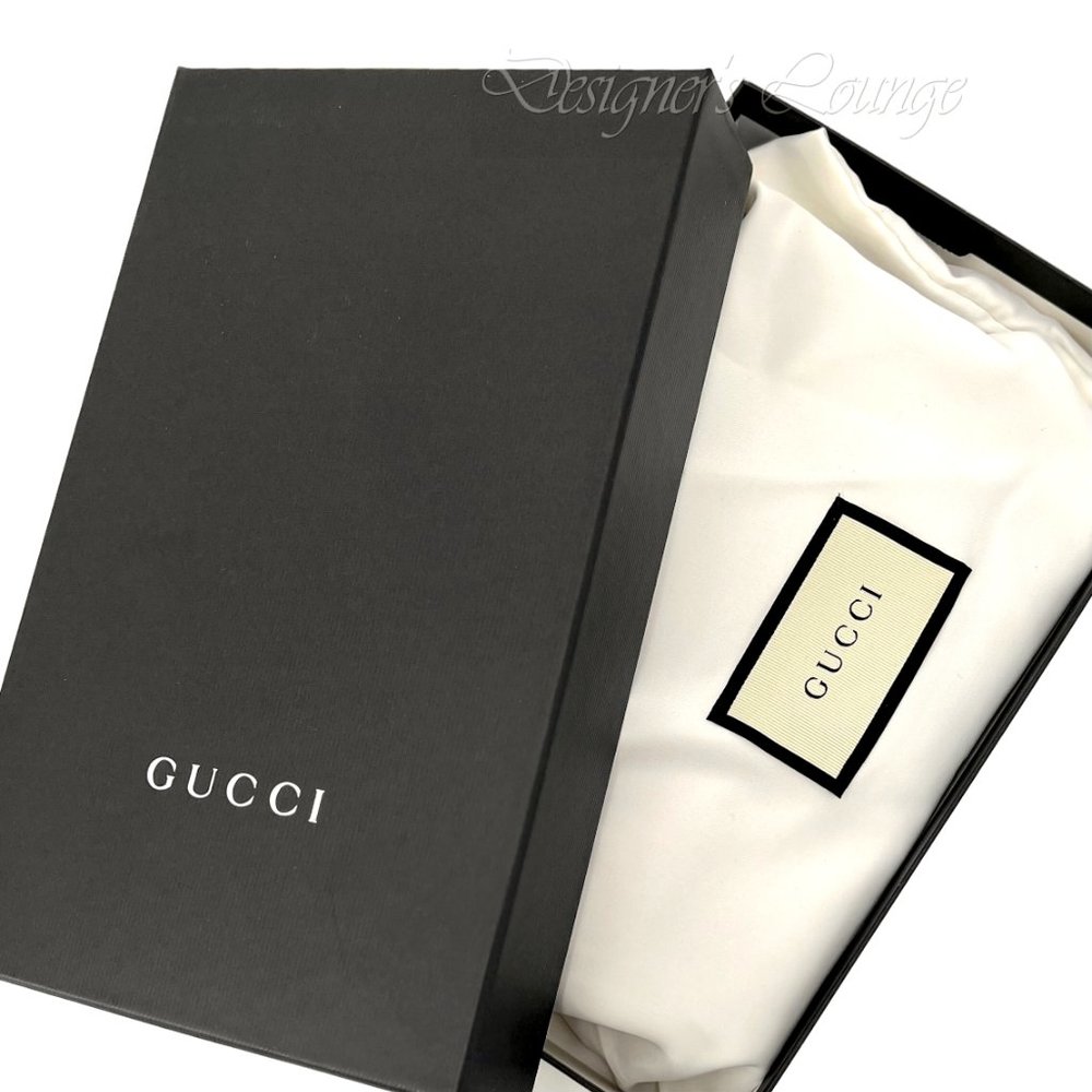 SOLD! NEW GUCCI Interlocking GG Black Leather Crossbody Wallet On Chain Bag - Picture 14 of 14